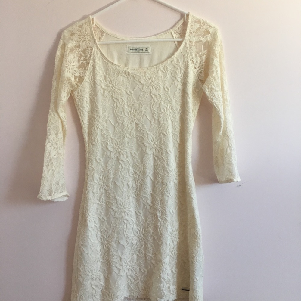 white  lace dress ! lightly worn